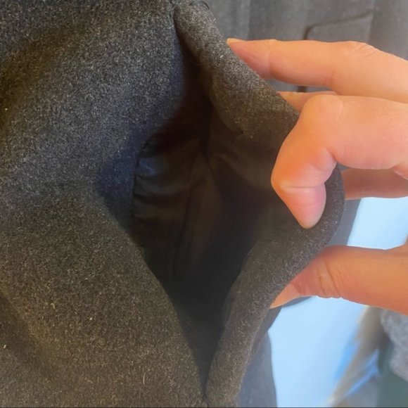 LONDON FOG Charcoal Grey Wool Peacoat - Picture 8 of 13